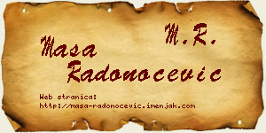 Maša Radonoćević vizit kartica